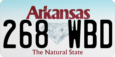 AR license plate 268WBD