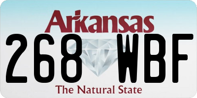 AR license plate 268WBF