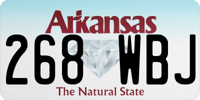 AR license plate 268WBJ