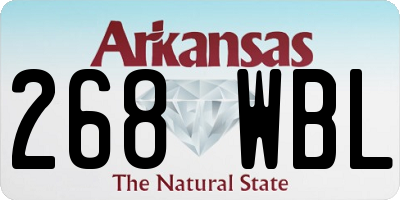 AR license plate 268WBL