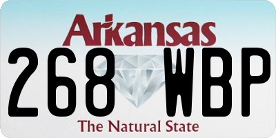 AR license plate 268WBP