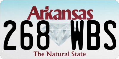AR license plate 268WBS