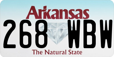 AR license plate 268WBW