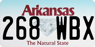 AR license plate 268WBX
