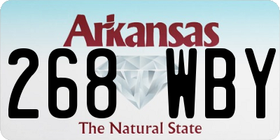 AR license plate 268WBY
