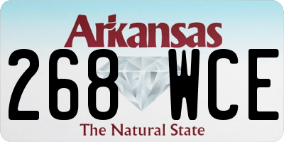 AR license plate 268WCE