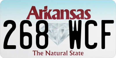 AR license plate 268WCF