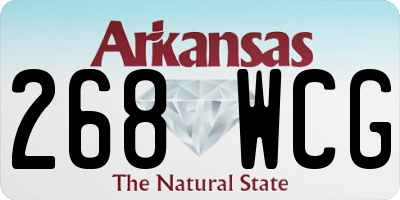 AR license plate 268WCG