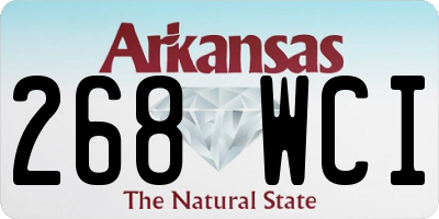 AR license plate 268WCI