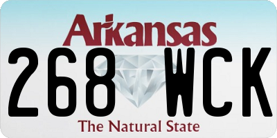 AR license plate 268WCK