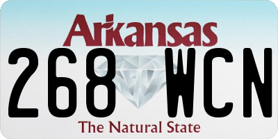 AR license plate 268WCN