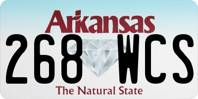 AR license plate 268WCS
