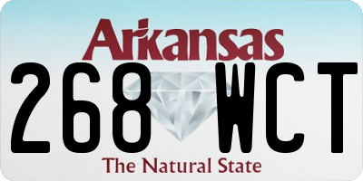AR license plate 268WCT