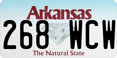 AR license plate 268WCW