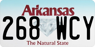 AR license plate 268WCY
