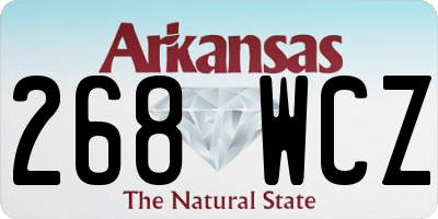 AR license plate 268WCZ
