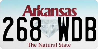 AR license plate 268WDB