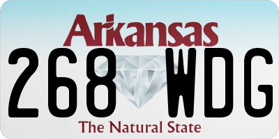 AR license plate 268WDG