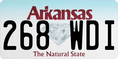 AR license plate 268WDI