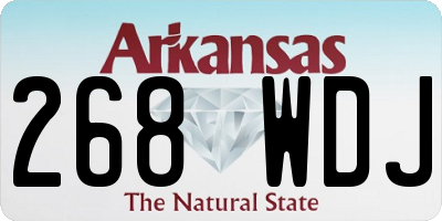 AR license plate 268WDJ