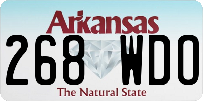 AR license plate 268WDO