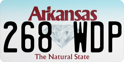 AR license plate 268WDP