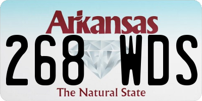 AR license plate 268WDS