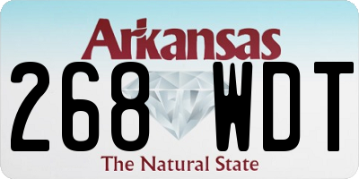 AR license plate 268WDT