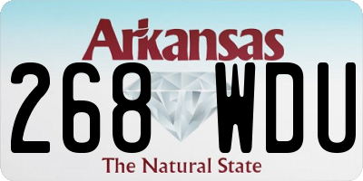 AR license plate 268WDU