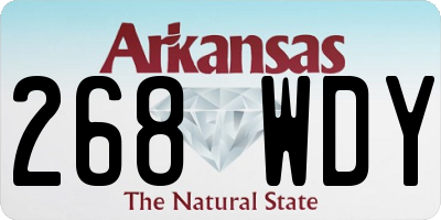 AR license plate 268WDY
