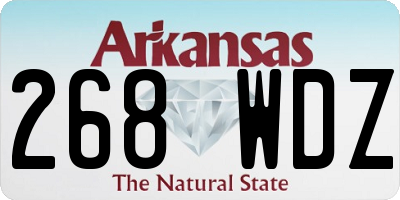 AR license plate 268WDZ