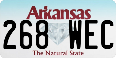 AR license plate 268WEC