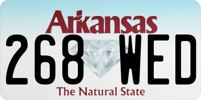 AR license plate 268WED
