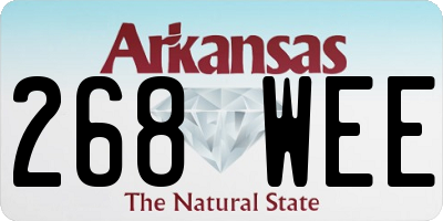 AR license plate 268WEE