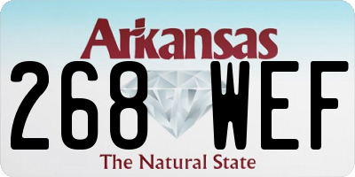 AR license plate 268WEF