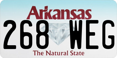 AR license plate 268WEG