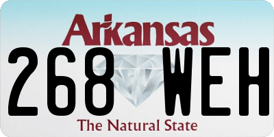 AR license plate 268WEH