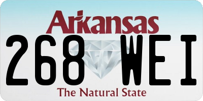 AR license plate 268WEI