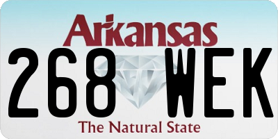 AR license plate 268WEK