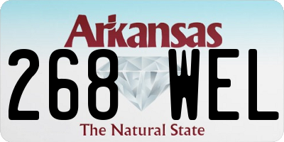 AR license plate 268WEL