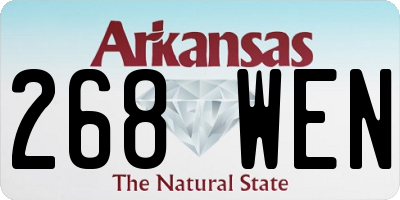 AR license plate 268WEN