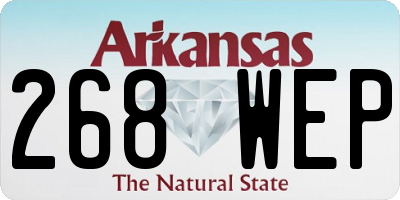 AR license plate 268WEP