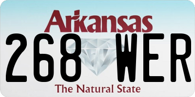 AR license plate 268WER