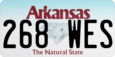 AR license plate 268WES