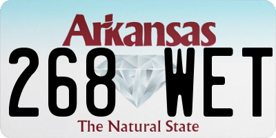 AR license plate 268WET