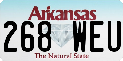 AR license plate 268WEU