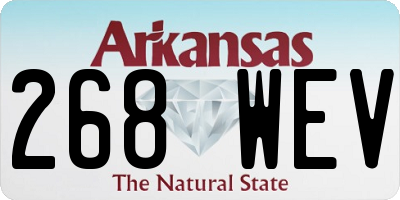 AR license plate 268WEV