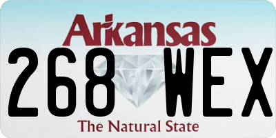 AR license plate 268WEX
