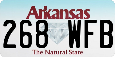 AR license plate 268WFB