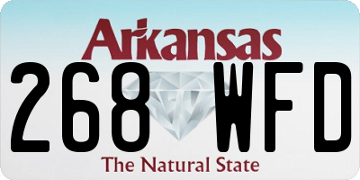 AR license plate 268WFD